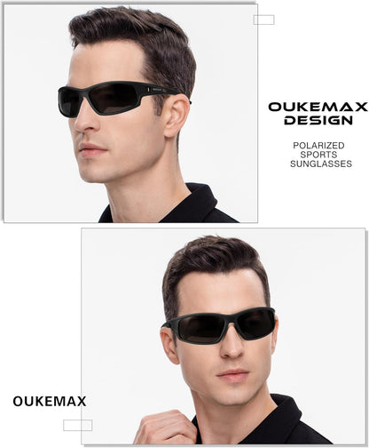 Polarized Sunglasses Men, Sports Sun Glasses Womens UV400 Protection for Fishing Running Driving
