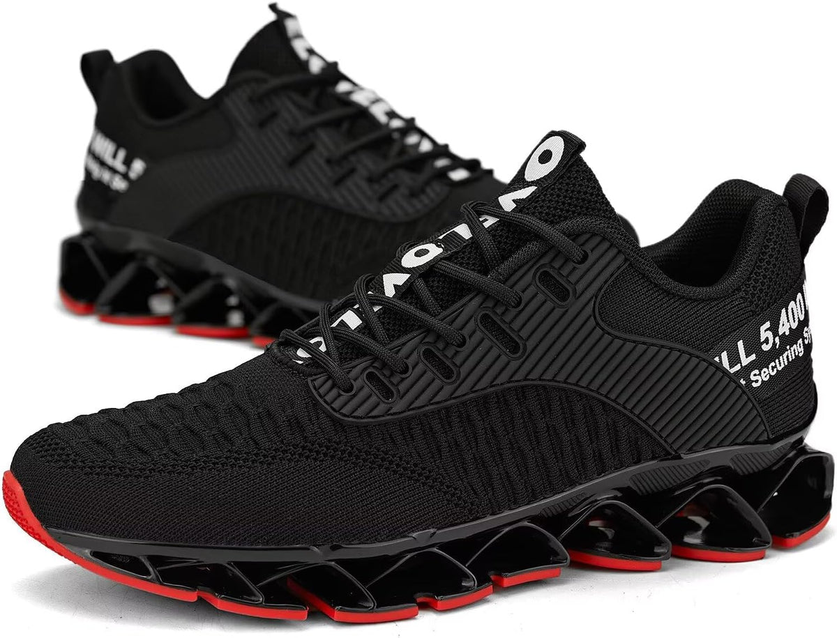 Vooncosir Men's Fashion Sneakers Breathable Mesh Running Shoes Blade Non Slip Soft Sole Casual Athletic Walking Shoes