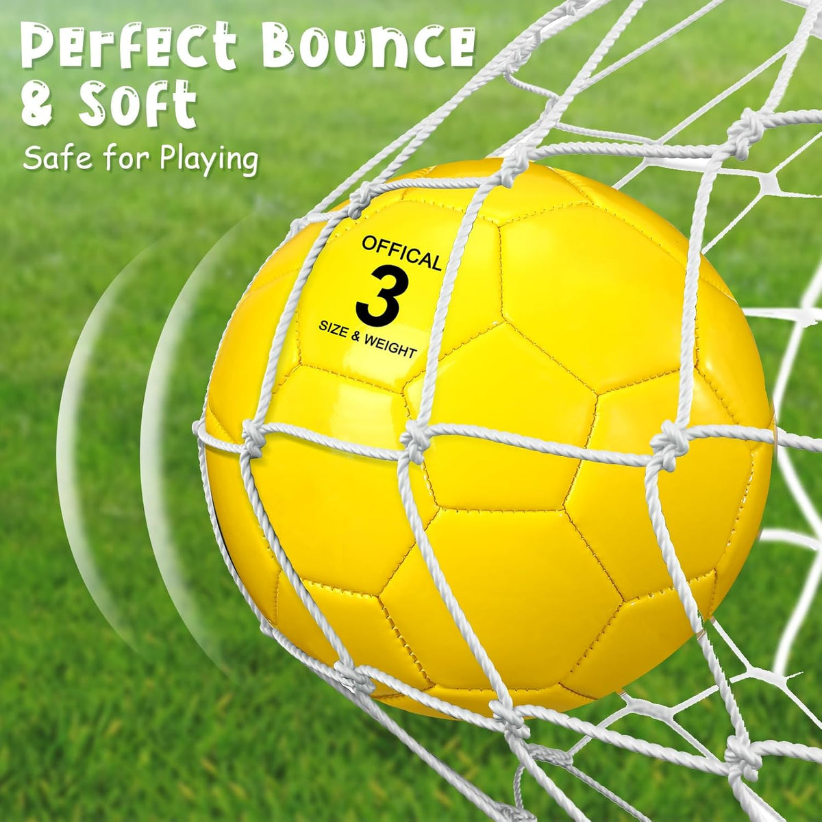 HyDren 6 Pcs Soccer Ball with Pump Colorful Official Soccer Ball for Kids Youth Adult Indoor Outdoor Soft Sport Gift for Training Practice Game