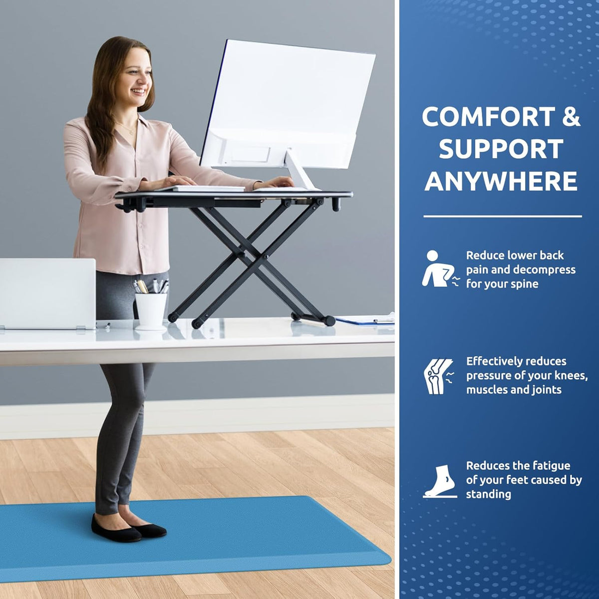 KitchenClouds Kitchen Mat Cushioned Anti Fatigue Rug 20"x39" Waterproof, Non Slip, Standing and Comfort Desk/Floor Mats for House Sink Office (Green)