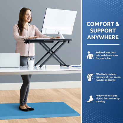 KitchenClouds Kitchen Mat Cushioned Anti Fatigue Rug 20"x39" Waterproof, Non Slip, Standing and Comfort Desk/Floor Mats for House Sink Office (Green)