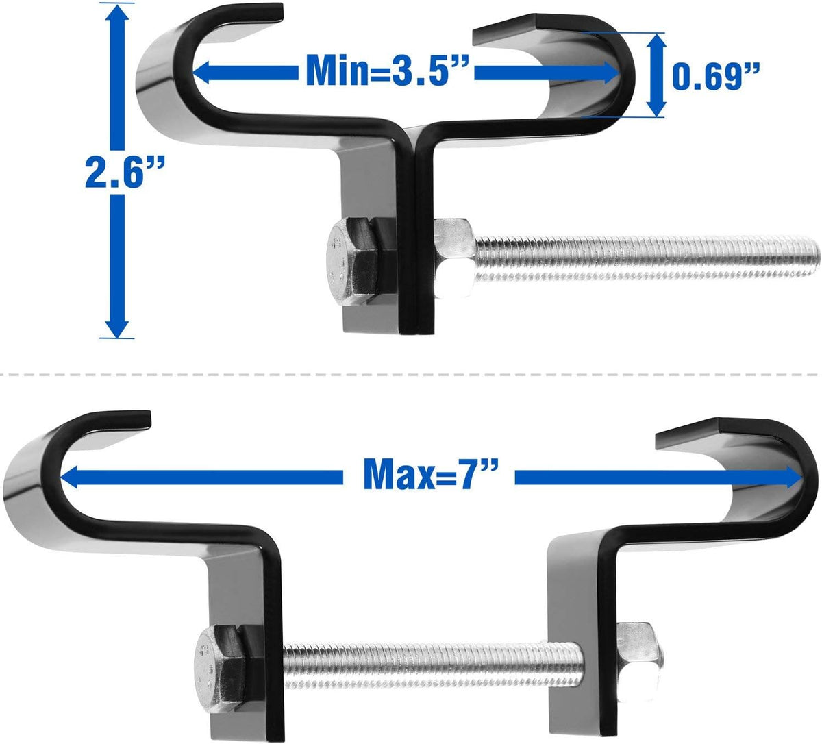 Yes4All Punching Bag Hanger, Stainless Steel Swivel Chain with 4 Snap Hooks for Heavy Bag, Gym Swing, Trapeze, and Hammock