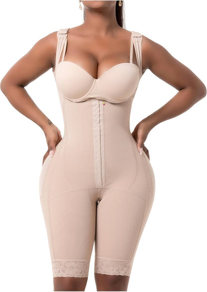 Snatched Body Post Surgery Stage 1 Faja Without Bra | Fajas Colombianas Moldeadoras for BBL |High Compression Faja