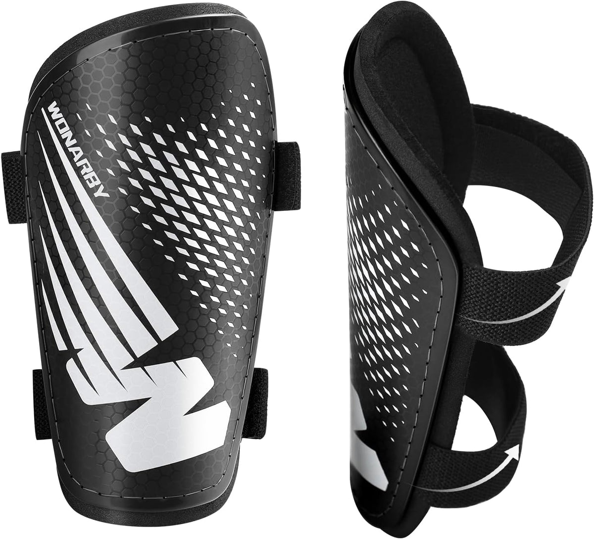Shin Guards Soccer Youth Kids - Shin Guard for Boys Girls Teenagers Toddler 2-18 Years Old - Football Shin Pads Protection Equipment with Adjustable Straps