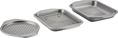 Circulon Total Bakeware Nonstick Toaster Oven & Personal Pizza Pan Baking Set, 4-Piece
