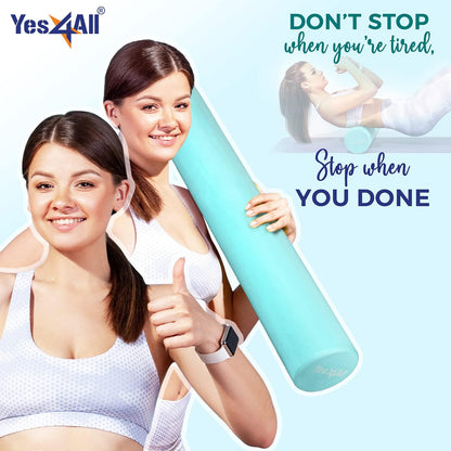Yes4All EVA Firm Foam Roller for Back - Round Back Roller for Exercise, Yoga & Pilates 12/18/24/36 inch
