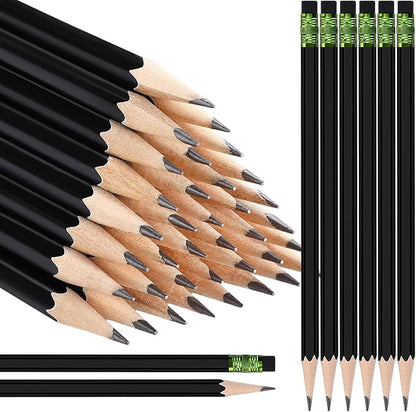 TecUnite 120 Pcs #2 HB Pencils with Eraser,Black