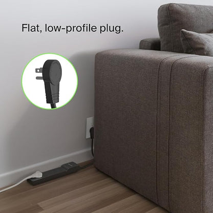 Belkin Power Strip Surge Protector with 6 AC Multiple Outlets - Flat Rotating Plug, 6 ft Long Heavy-Duty Extension Cord for Home, Office, Travel, Computer Desktop & Charging Brick (600 Joules) 3PK