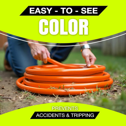 25ft Outdoor/Indoor Extension Cord 16/3 Gauge Heavy Duty 3 Prong SJTW, Waterproof, Flexible Cold-Resistant Long Power Cord,13A 125V 1625W, Orange by LifeSupplyUSA