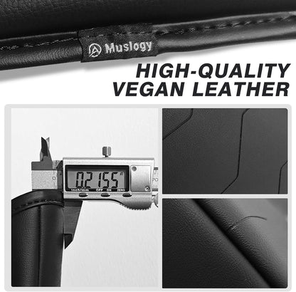 Muslogy Center Console Armrest Cover Compatible with 2020-2024 2025 Kia Telluride Comfort Armrest Pad Arm Rest Cushion Vegan Leather Protector Black Regular Thick