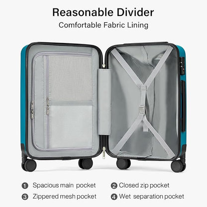 Hanke 28 Inch Luggage Large suitcases with Wheels Hardshell Lightweight Tsa Luggage 28 Inch for Women Men Travel Suitcase Checked Luggage(Caribbean Blue)