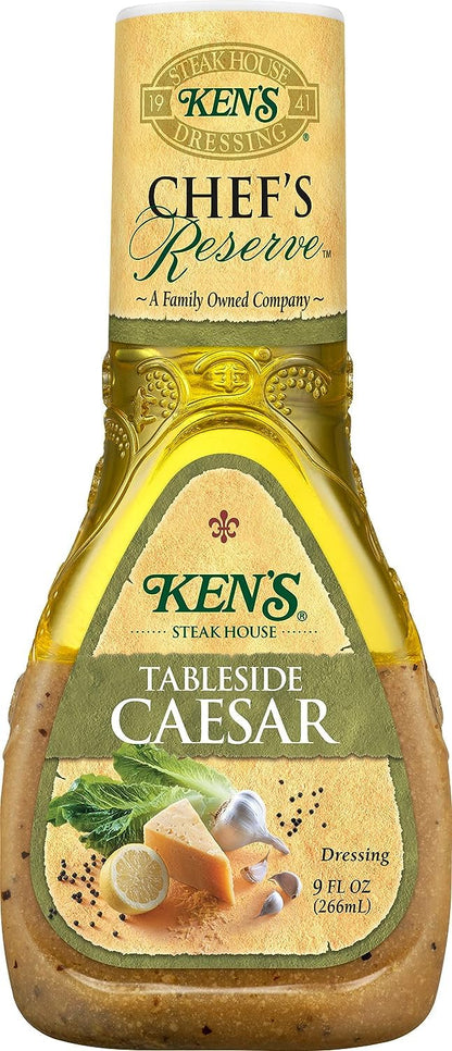 Ken's Steak House Chef's Reserve Tableside Caesar Dressing 9 Ounce (Pack of 6)