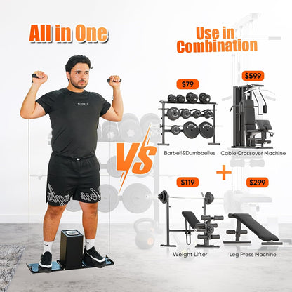 SR3 Smart Home Gym，Portable & Foldable Strength Training Cube Machine for Full Body Workouts，All-in-One Resistance Training Fitness Equipment for Home Use