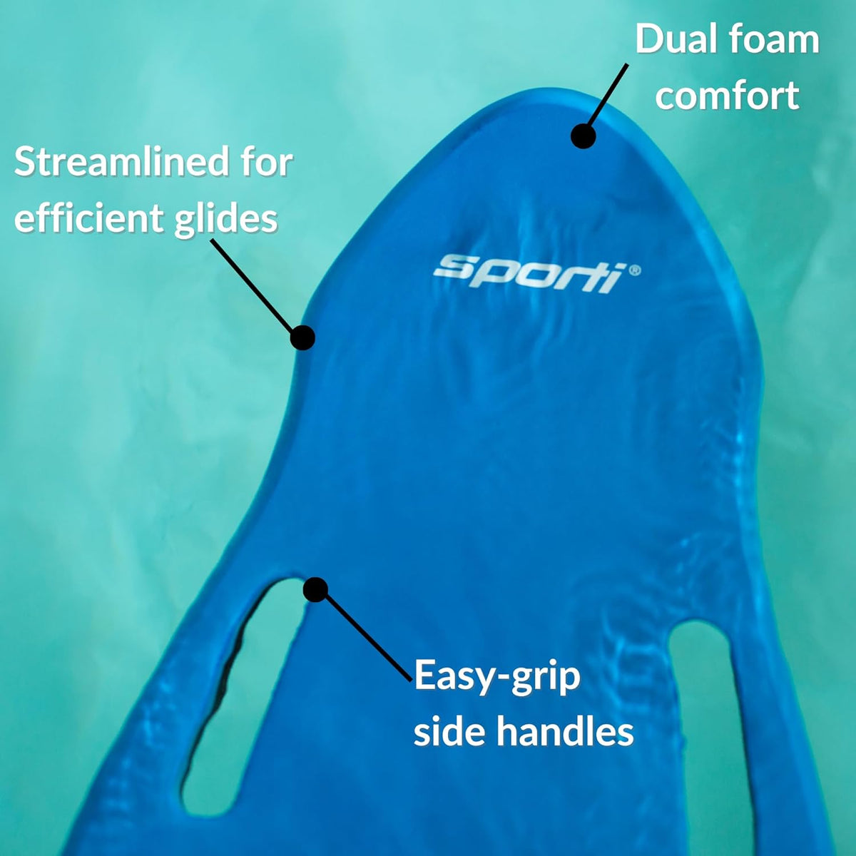 Sporti Adult Kickboard for Swim Training - Swimming Kickboard for Men Women, Water Board for Adult, Swimming Training Aid