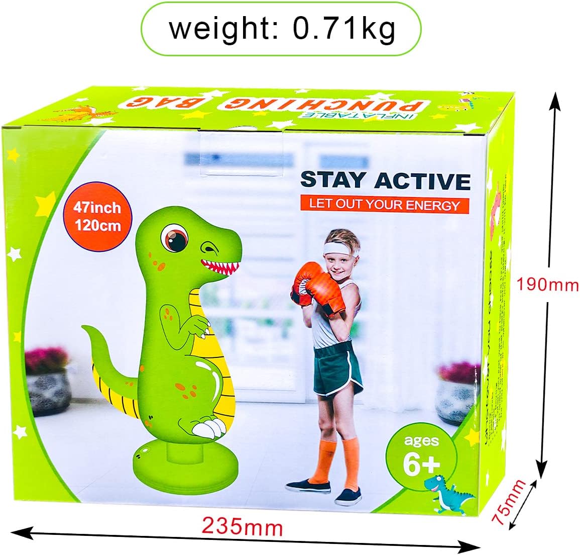 Punching Bag for Kids, Free Standing Boxing Bag for Bounce Back Focus Punching Bag for Practicing Karate, Taekwondo, De-Stress Boxing Bag for Kids.