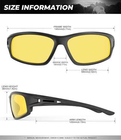 Polarized-Sunglasses-Men Sports Mens-Sunglasses: Sun-Glasses with UV400 Protection for Driving Golf Fishing Running