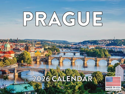 Prague Calendar 2026 Monthly Wall Calender 12 Month | American Made In The USA