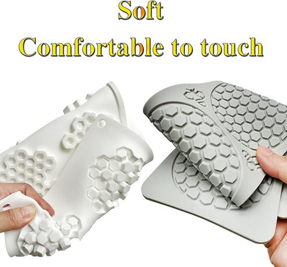 5PCS Tuile Molds Silicone Honeycomb Leaf Baking Mold,Acxydm Honeycomb Mold Silicone and Leaves, Fondant Molds with Bee Silicone and Leaf Mold, 3D Chocolate Molds Set for Making Sugar Craft,Cupcakes