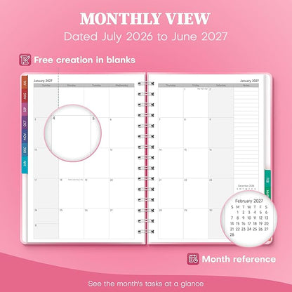 Planner 2026-2027 Weekly & Monthly Academic Planner, 6" x 8.3"