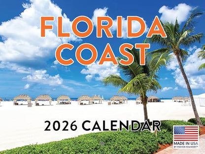 Florida Calendar 2026 Wall 12 Month Monthly FL Scenic Souvenirs Floridian Themed Gifts | American Made In The USA