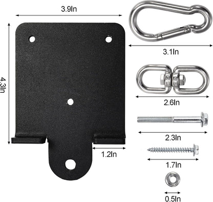 WUWEOT Heavy Bag Hanger, Sturdy Punching Boxing Bag Holder, 360° Rotation Wood Beam Hook Bracket Ceiling Mount for Boxing Muay Thai Training,Aerial Yoga Swing & Hammock