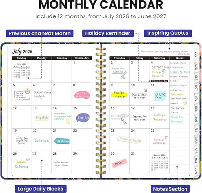 ZOTIA Planner 2026-2027 Weekly & Monthly Calendar Planner Jul 2026-Jun 2027