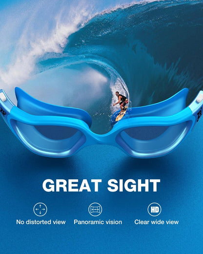 ZIONOR Swim Goggles, G1 MAX Polarized Anti-Fog Swimming Goggles for Men Women