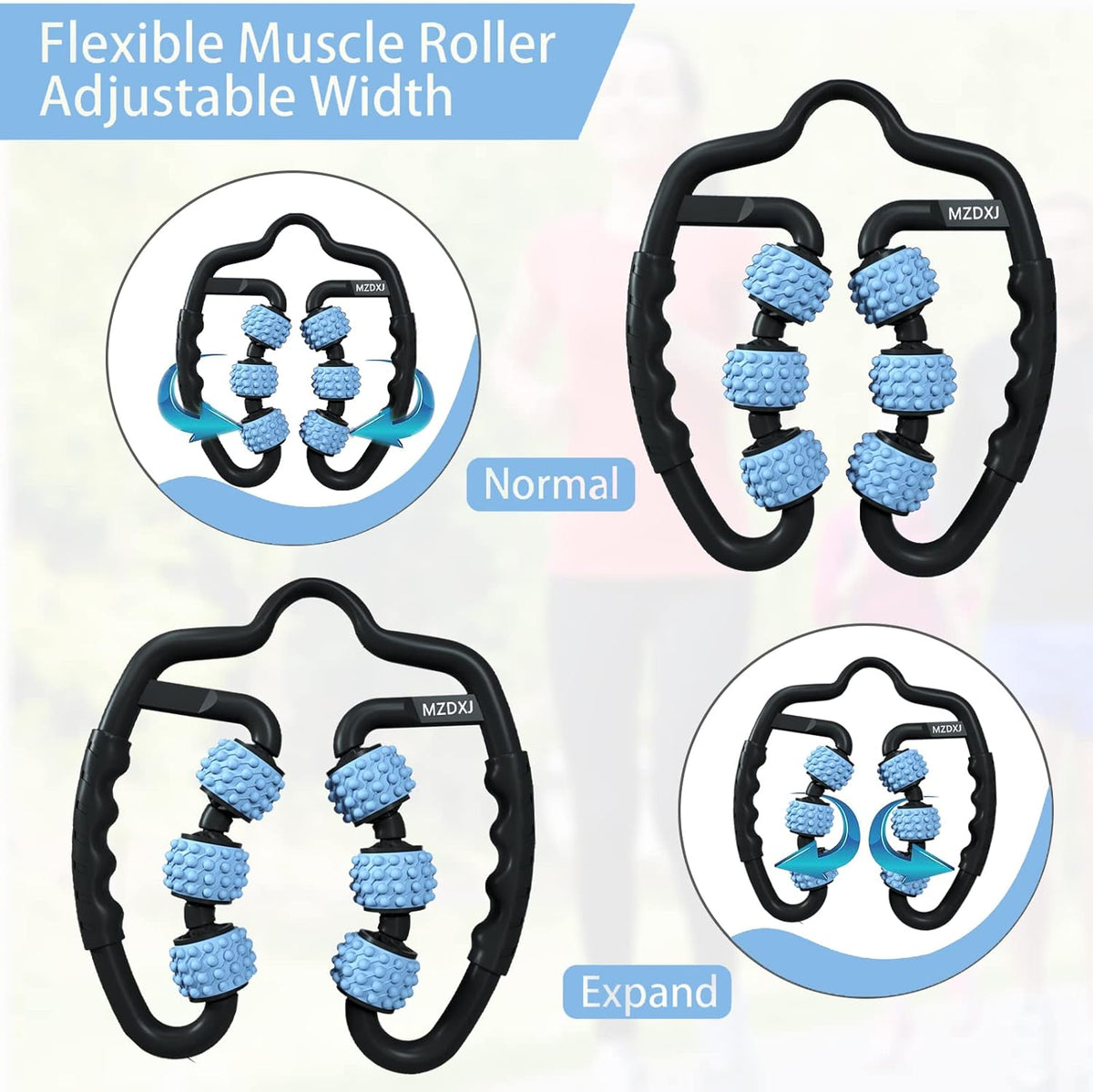 Cellulite Massage Tool Deep Fascia Massager & Dimpled Skin Remover for Legs - Anti-Cellulite Roller Tech with Lymphatic Drainage, Smooth Skin & Pain Relief for Thighs & Buttocks Sculpting