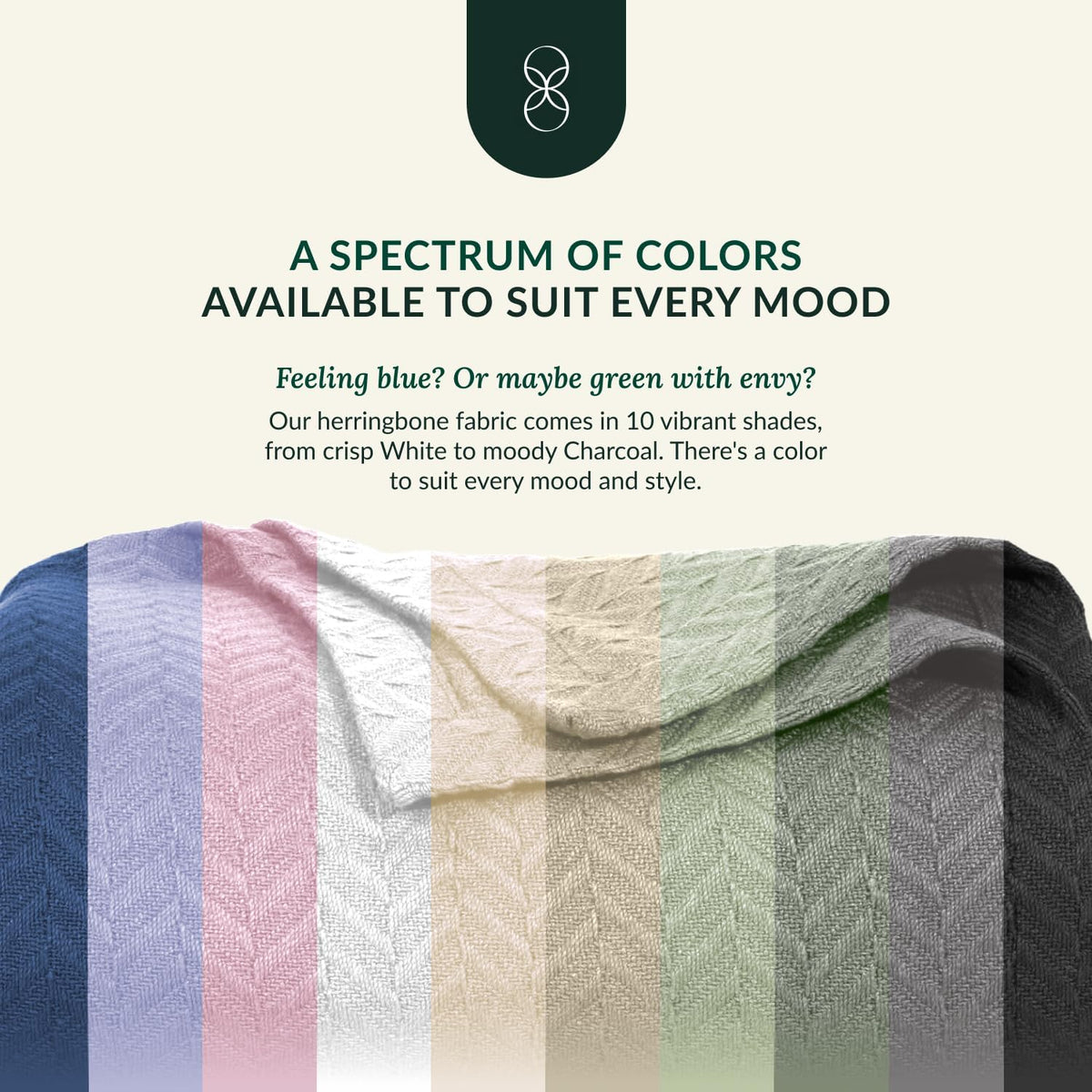 Herringbone Cotton Twin Blanket for Couch, Bed,Sofa, Home Decor, Soft, Lightweight, All-Season Bed Blanket, 68 x92, White