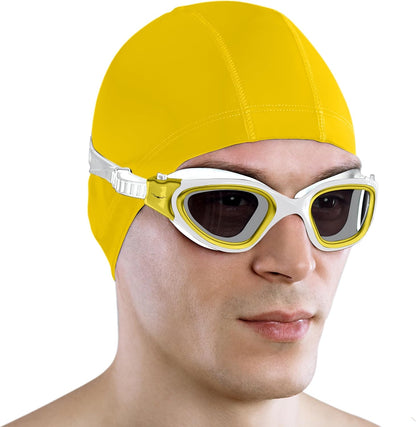 AqtivAqua Swimming Goggles, DX Wide View Swim Goggles for Adult Men Women, Anti Fog No Leaking