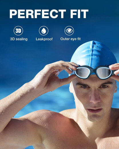 ZIONOR G1 Polarized Swimming Goggles for Unisex Adult Women Anti Fog 100% Anti UV Diving Goggles
