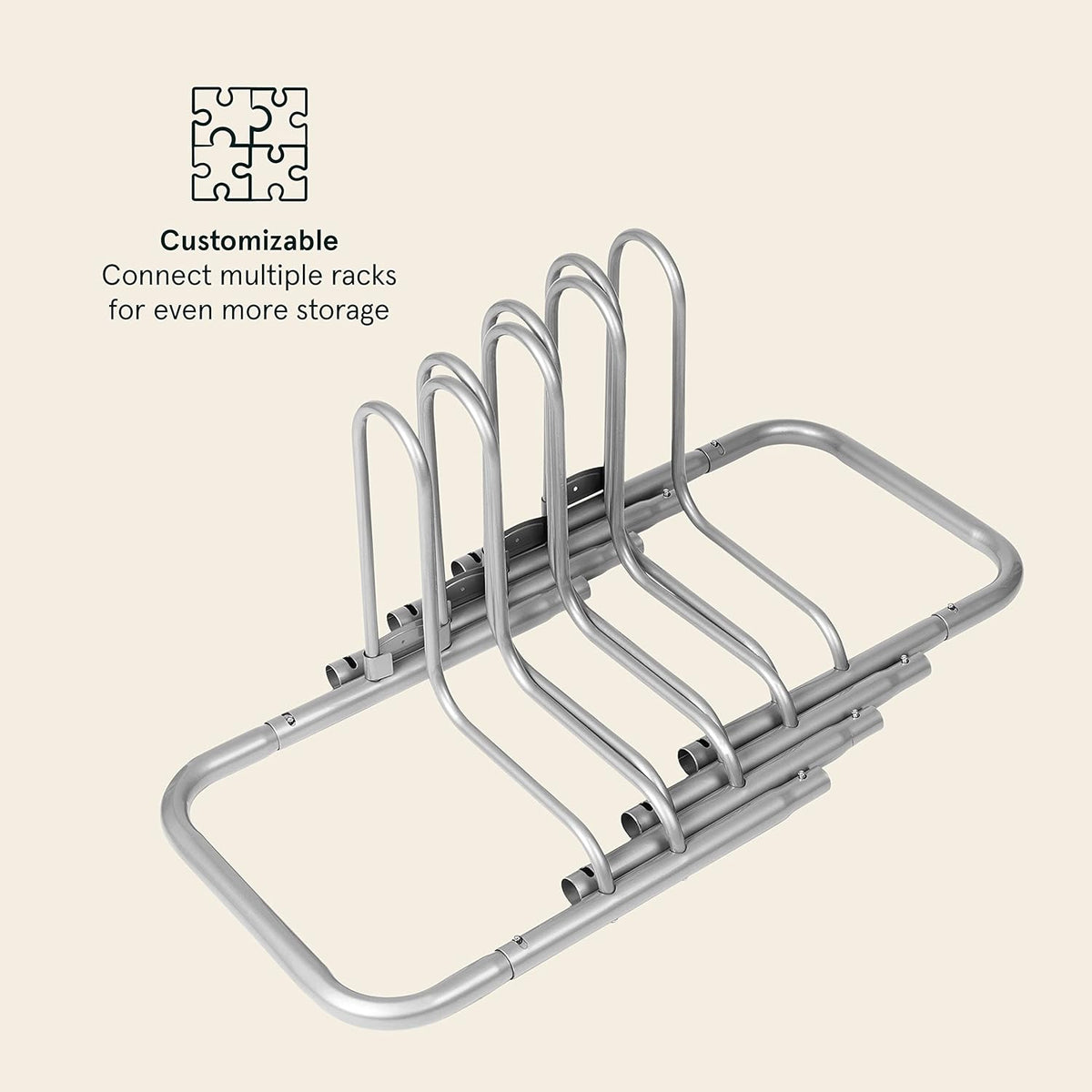 Retrospec Stash Rack 2, 4 & 5 Bike Floor Stand Bicycle Storage Organizer for Mountain Bike, Road Bike, Weather Resistant Fine Powder Steel Coating Fits Wheels up to 3"