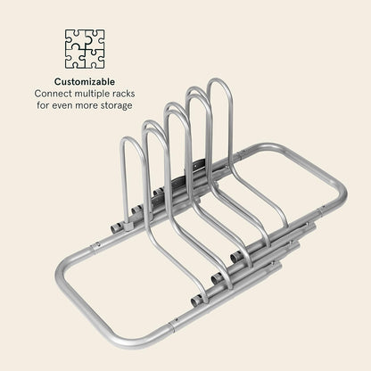 Retrospec Stash Rack 2, 4 & 5 Bike Floor Stand Bicycle Storage Organizer for Mountain Bike, Road Bike, Weather Resistant Fine Powder Steel Coating Fits Wheels up to 3"