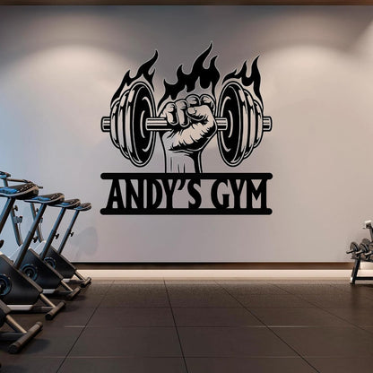 Luxury Personalized Gym Metal Sign, Custom Home Gym Sign, Home Gym Decorations, Gifts for Fitness Lovers, Workout Room Decor, Gym Signs for Home Gym, Christmas Gifts 2