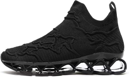 Vooncosir Men's Fashion Sneakers Breathable Mesh Running Shoes Blade Non Slip Soft Sole Casual Athletic Walking Shoes