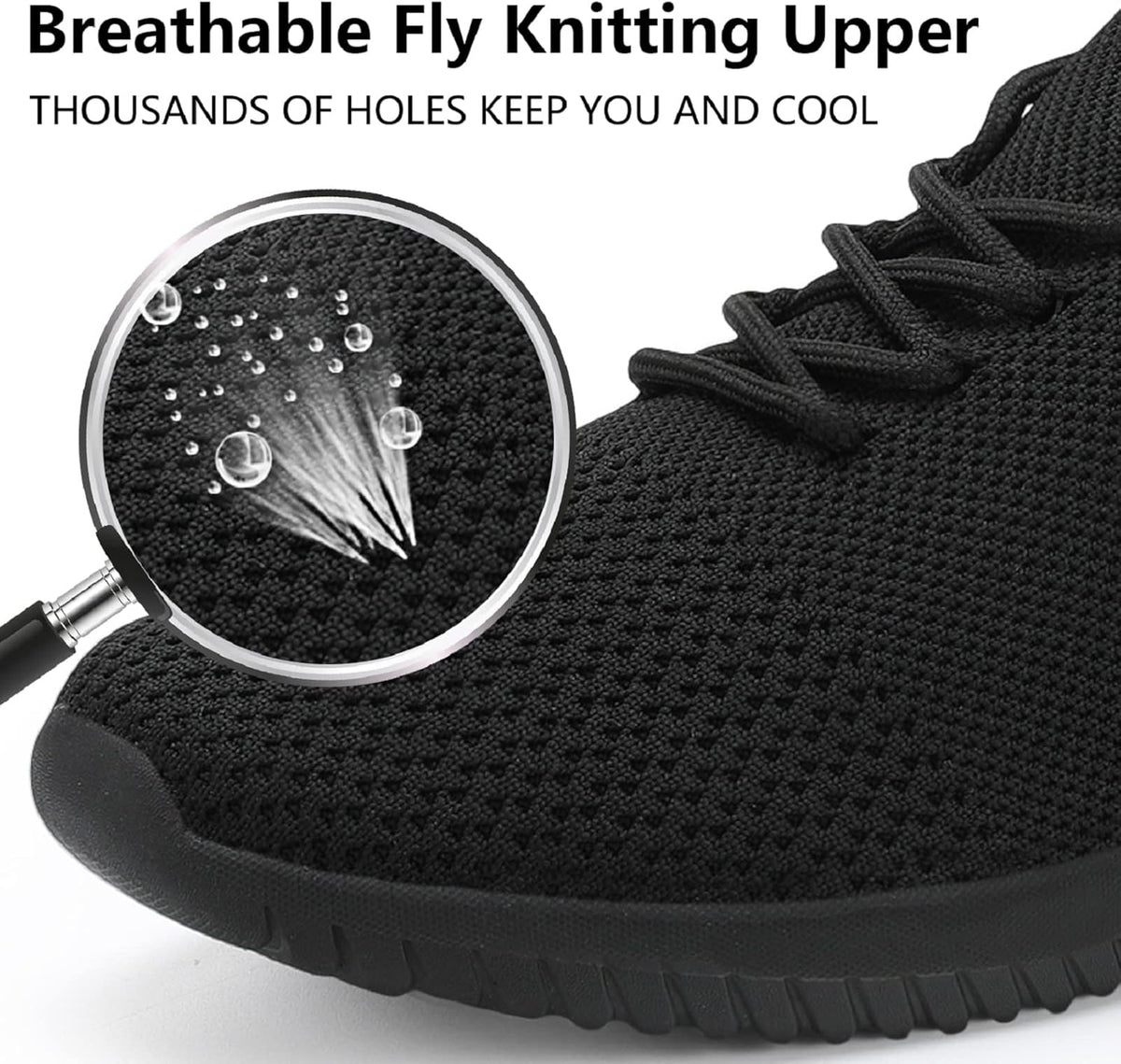 WXQ Men's Running Shoes Comfortable Lightweight Breathable Walking Shoes Mesh Workout Casual Sports Shoes