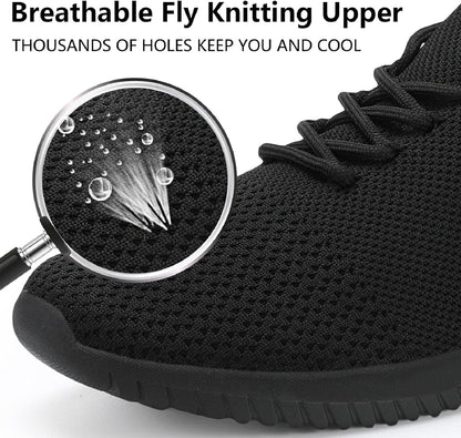 WXQ Men's Running Shoes Comfortable Lightweight Breathable Walking Shoes Mesh Workout Casual Sports Shoes