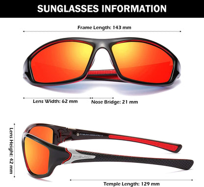 FAGUMA Sports Polarized Sunglasses For Men Cycling Driving Fishing UV400 Protection