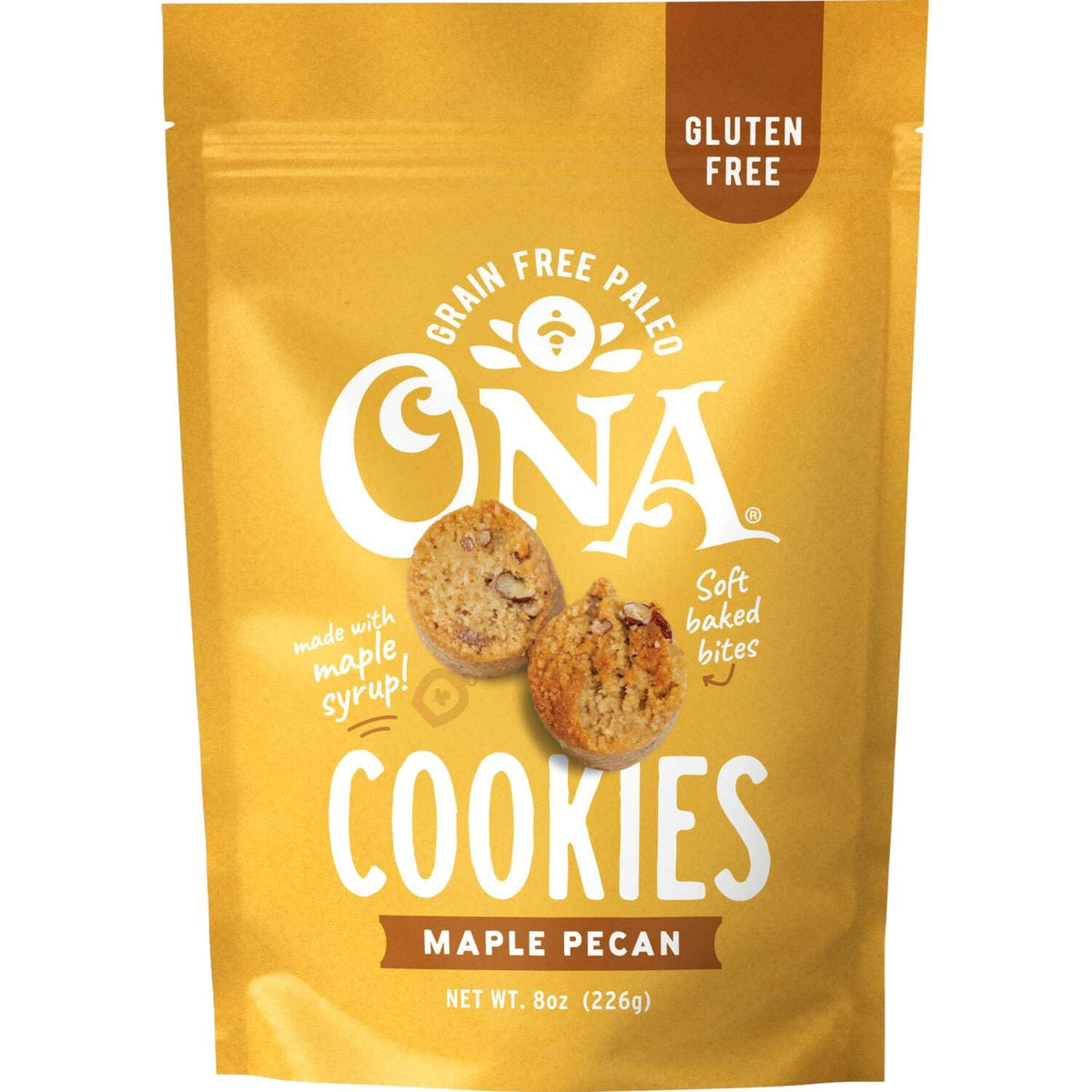 Ona Maple Pecan Cookies, Ready to eat, Gluten free, Grain free, Dairy free, Paleo, Vegan, Made with Maple Syrup