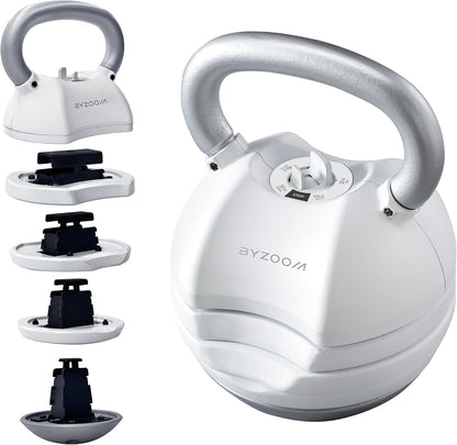 Adjustable Kettlebell 30lb Weight Training Fitness Exercise Full Body Workout 5 in 1 for Home Gym Beginners Woman