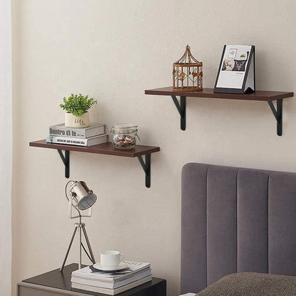 16 Pack L11 x H 8" Black Heavy Duty Shelf Brackets with Screws Metal Shelf Brackets Shelf Support Angle Brackets for Shelves L Brackets Heavy Duty Floating Shelf