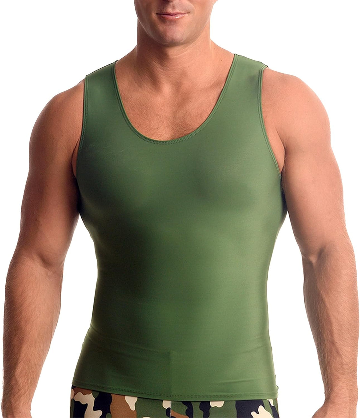 Insta Slim -Made in USA- Compression Tank-Top Shapewear for Men. Tummy Control Slimming Body-Shaper for Belly & Back Support