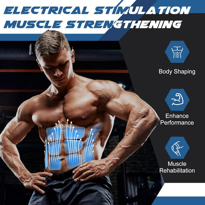FDA Cleared - MHD TENS Muscle Stimulator - Dual TENS & PMS Functions, 12 Programs for Easy Abs Muscle Stimulation and Activation, Home Gym Use