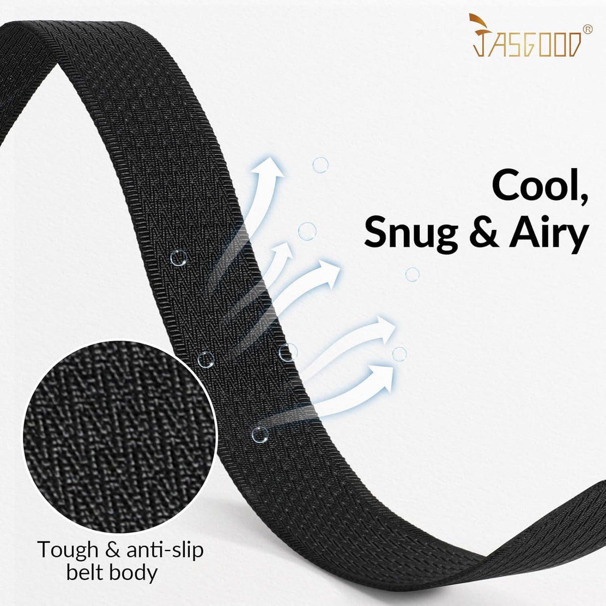 JASGOOD Nylon Canvas Breathable Military Tactical Men Waist Belt With Plastic Buckle