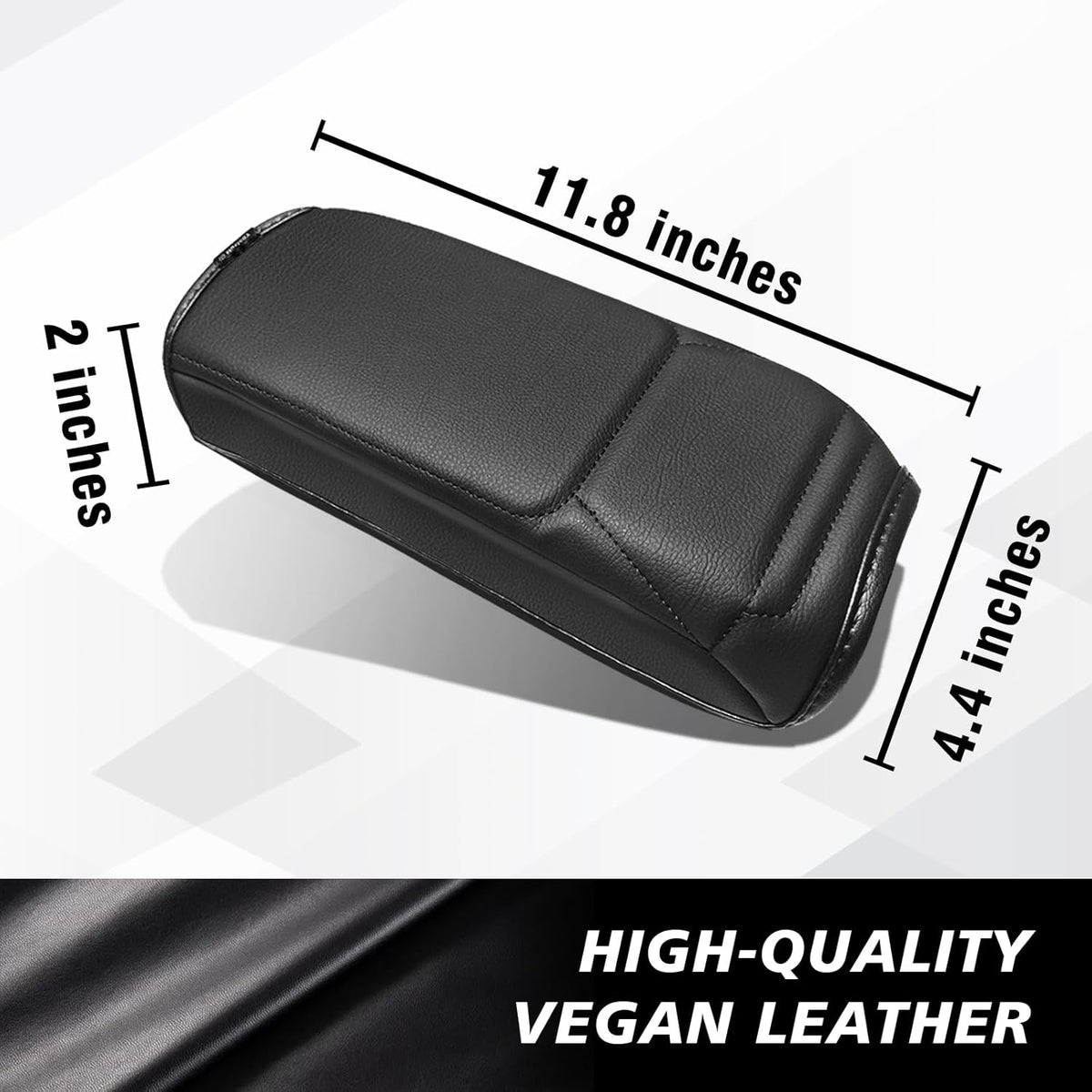 Muslogy Center Console Armrest Cover Compatible with Nissan Kicks S SV SR 2025 Comfort Armrest Pad Arm Rest Cushion Vegan Leather Protector Regular Thick