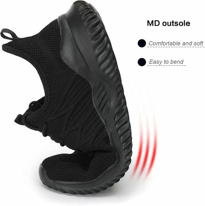 Mens Slip On Running Shoes Athletic Walking Trainers Lightweight Breathable Mesh Tennis Sneakers