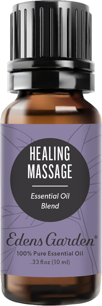 Edens Garden Healing Massage Essential Oil Blend- 100% Pure Premium Grade, Undiluted, Natural, Therapeutic, Aromatherapy, The Best for Diffusing, Skin, Face, Kid Safe 10 ml (.33 fl oz)
