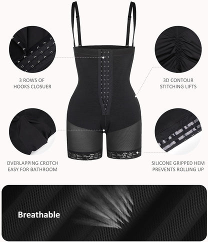 FeelinGirl Faja Body Shaper Tummy Control Shapewear for Women Butt Lifter Post Surgery Fajas Postparto Para Mujer