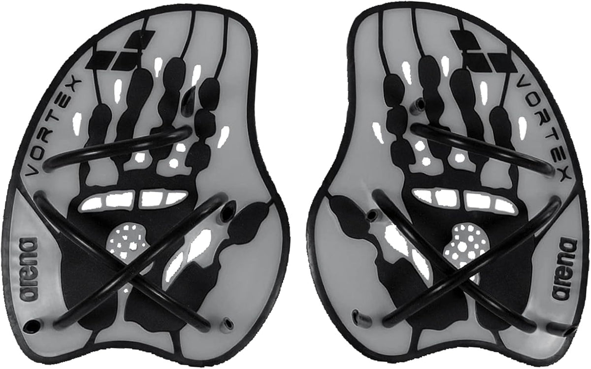 Arena Unisex Adult Vortex Evolution Swimming Hand Paddles for Women and Men Adjustable Straps Curved Design