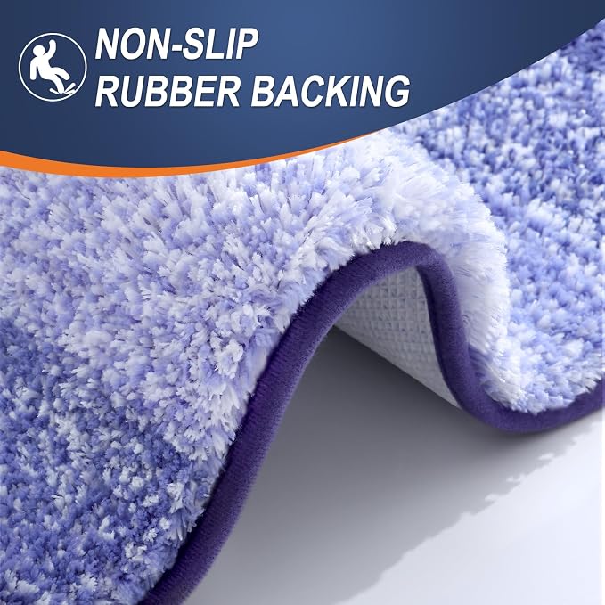 OLANLY Small Bathroom Rugs Mat 24x16, Extra Soft Absorbent Microfiber Bath Rugs, Rubber Backing, Quick Dry, Washable Bath Mats for Bathroom Floor, Tub and Shower, Home Decor Accessories, Blue-Violet